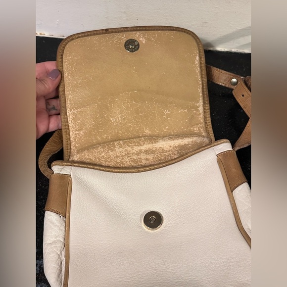 Harness Collection by Michael Bianco Brown & White Crossbody Saddle Bag - Picture 3 of 6